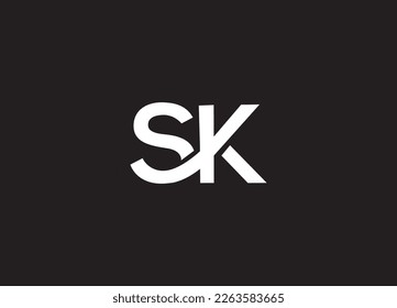 SK, Letters Abstract Logo Monogram logo design