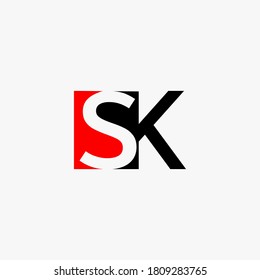 Sk Logo Design Vector Illustration Stock Vector (Royalty Free ...