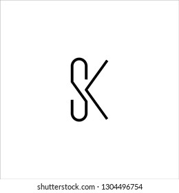 SK Logo Letter Design Template