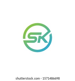 sk logo. modern sk initial logo