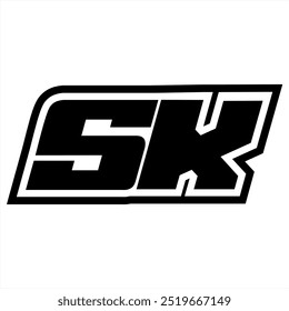 SK monogram logo,you can use this logo for anything you want,like a your brand logo or your team logo and anything you want