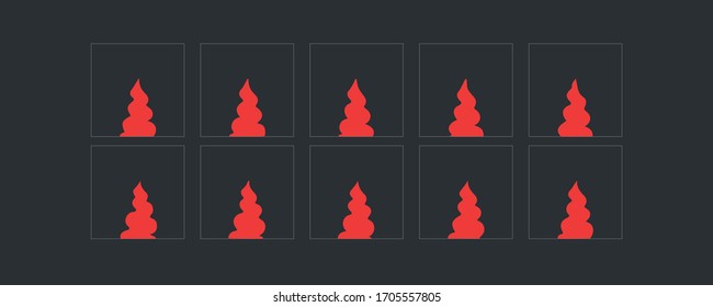 SK: Smoke Animation FX. Sprite Sheet Explosion Effect for App, Video Game or Classic 2d Cartoon. Vector illustration EPS 10 File.