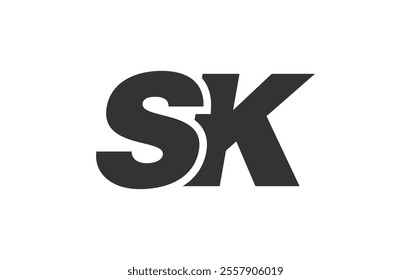 SK Techno Editable Font Logo For Corporate Branding. Bold, Futuristic Design With Unique Typographic Ideas. Minimal Custom Type And Dynamic Letter Variations For Promotion, Printing, And Book Titles