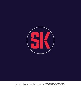 SK wedding infinity in elegant monogram with high quality professional design that will print well

