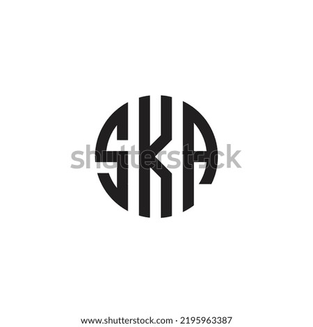 SKA letters linked and S K A logo design vector Stock fotó © 