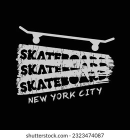Skakteboard illustration typography. perfect for t shirt design