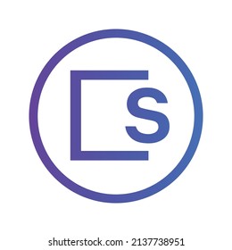 SKALE Network Cryptocurrency token icon. SKL token symbol. Cryptocurrency vector icon. Flat Vector illustration - Vector