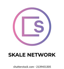 SKALE Network Cryptocurrency token icon. SKL token symbol. Cryptocurrency vector icon. Flat Vector illustration - Vector