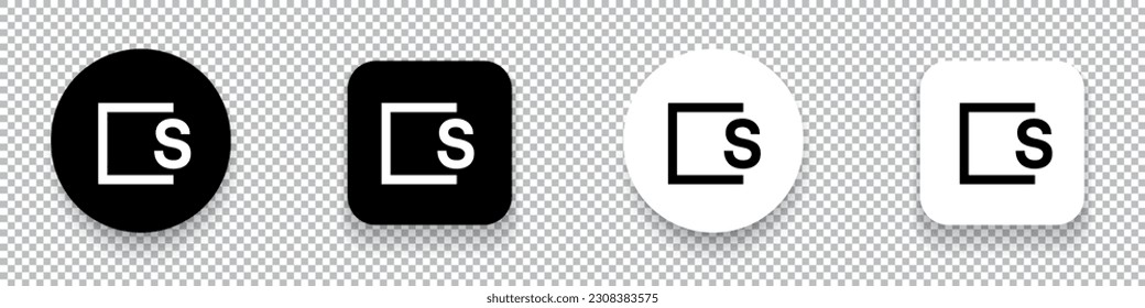Skale (SKL) crypto currency logo symbol set isolated on transparent background vector