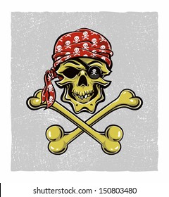 Skallywag Pirate Skull. Vector eps8