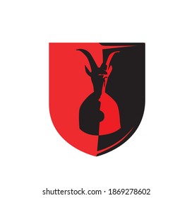 Skanderbeg King Helmet Logo Design Stock Vector (Royalty Free ...