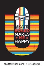 skate board colorful poster lettering graphic apparel