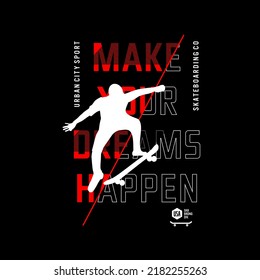 skate board design Typography Vector Lettering For T shirt Design
