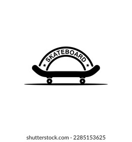 Skate board extreme sport vector logo design