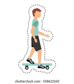 skate board extreme sport vector illustration design