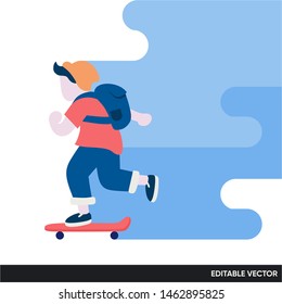 skate board flat illustration simple designs