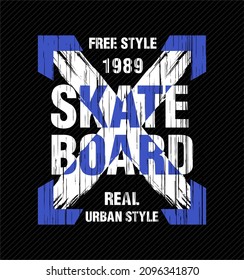 skate board free style vector typography graphics print etc