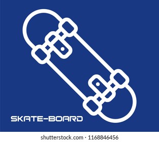 SKATE BOARD GAME SYMBOL VECTOR ICON