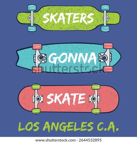 Skate Board Graphic Design For Apparels