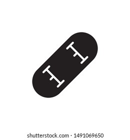 Skate board icon. flat simple pictogram. Skateboard vector illustration