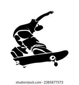 Skate Board Kid Vector Logo