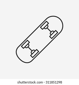 skate board line icon