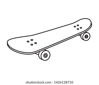 skate board sport element icon