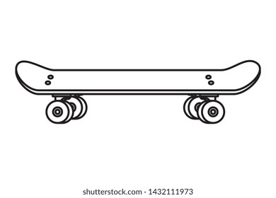 skate board sport element icon