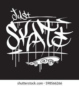 Skate board sport typography, tee shirt graphics, vectors