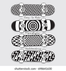 Skate board sport typography, tee shirt graphics, vectors