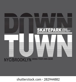 Skate board sport typography, t-shirt graphics, vectors