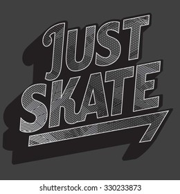 Skate board sport typography, t-shirt graphics, vectors