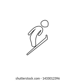 Skate board and  sportsman icon. Winter  games sign