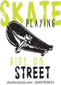 impressão de estilo de rua do skate board