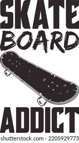 Skate board SVG design for mug, T-shirt, water bottle etc. svg
