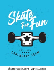 Tipografía de tablero de esquí, gráficos de camisetas, vectores patinar por diversión