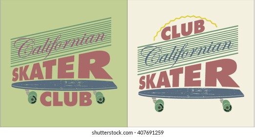 skate board typography, t-shirt graphics, vectors, logo

