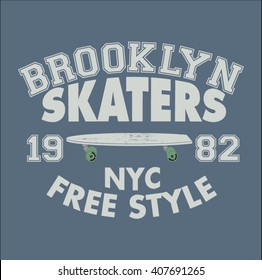 skate board typography, t-shirt graphics, vectors, logo

