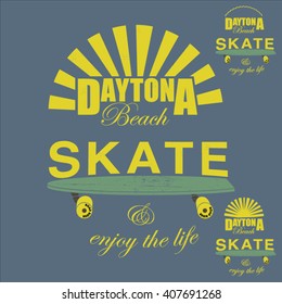 skate board typography, t-shirt graphics, vectors, logo

