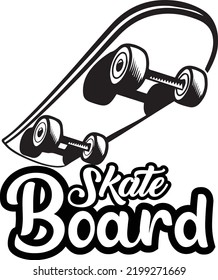 Skateboard Typografie Vektor T-Shirt
