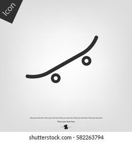Skate board vector icon