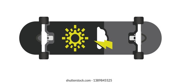 Skate board vector illustration 3