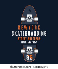 Skate board vector illustrations with cool slogans for t-shirt print and other uses