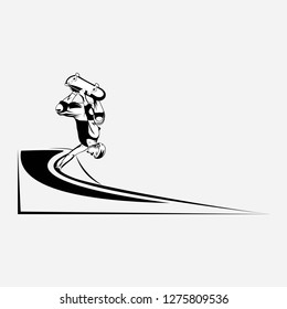 skate board vector logo