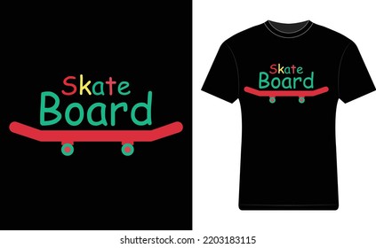 Skateboard, Vektorgrafik-T-Shirt-Design