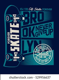 Skate board vector and  t-shirt graphics design