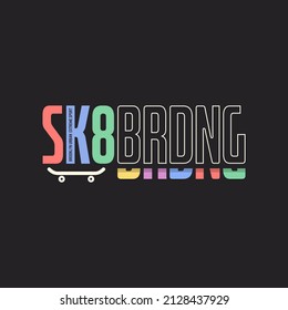 Skate boarding ,Brooklyn Skatepark sport typography, t-shirt graphics, vectors
