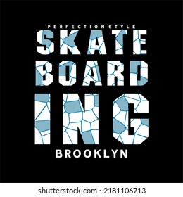Skateboarddesign-Typografie, Vektorgrafik, zum Bedrucken von T-Shirts und anderen