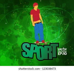 Skate boarding grunge background