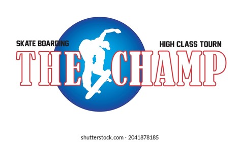 Skate boarding image vector illustration for your t shirt